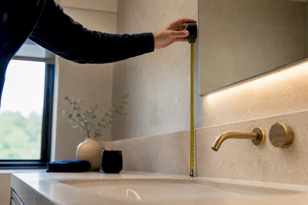 1,550 mm Centre: Bathroom Mirror Height for UK Homeowners with Trade Tips